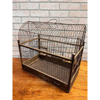 Antique Victorian Dome-Top Birdcage Wood Metal Wire Rustic Primitive Decor