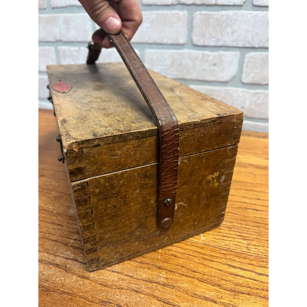 Vintage Bostrom Brady Surveying Instrument Model #4 w/ Wooden Box Case Antique