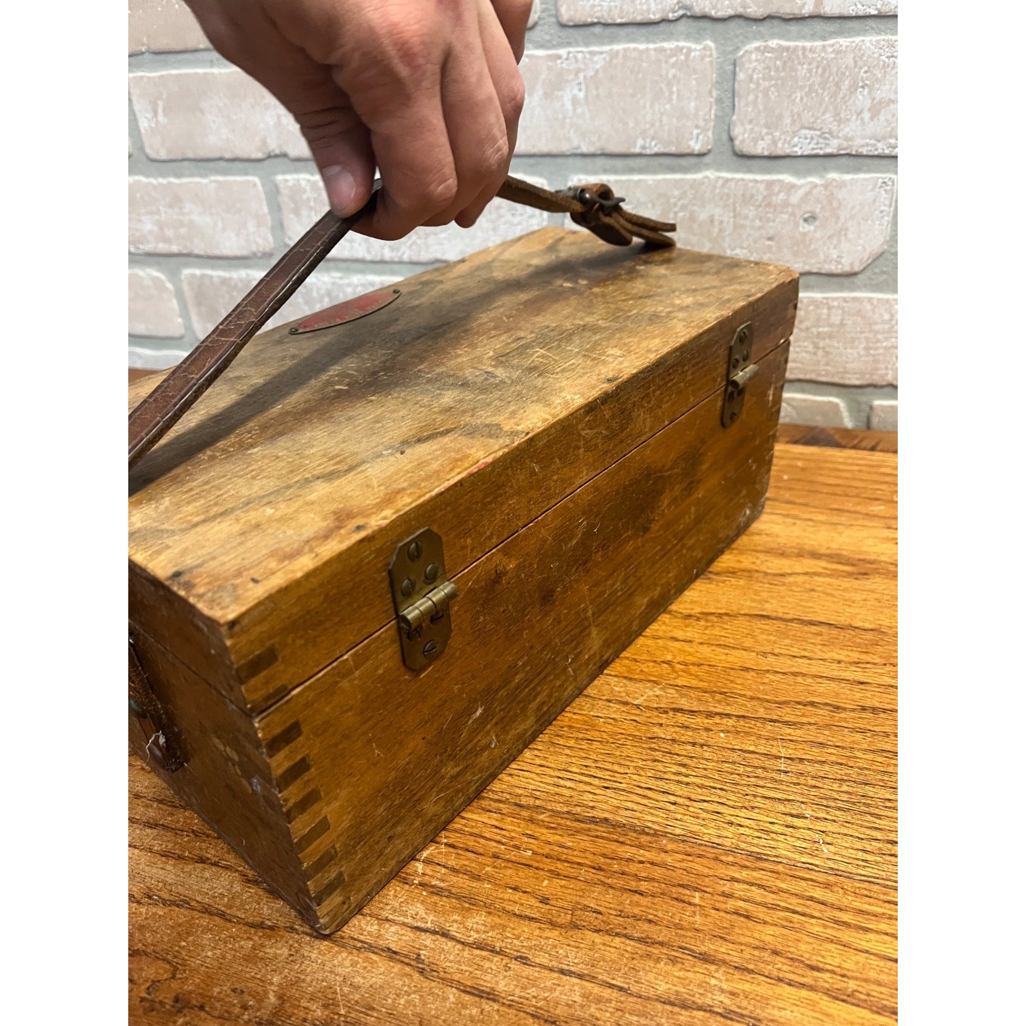 Vintage Bostrom Brady Surveying Instrument Model #4 w/ Wooden Box Case Antique