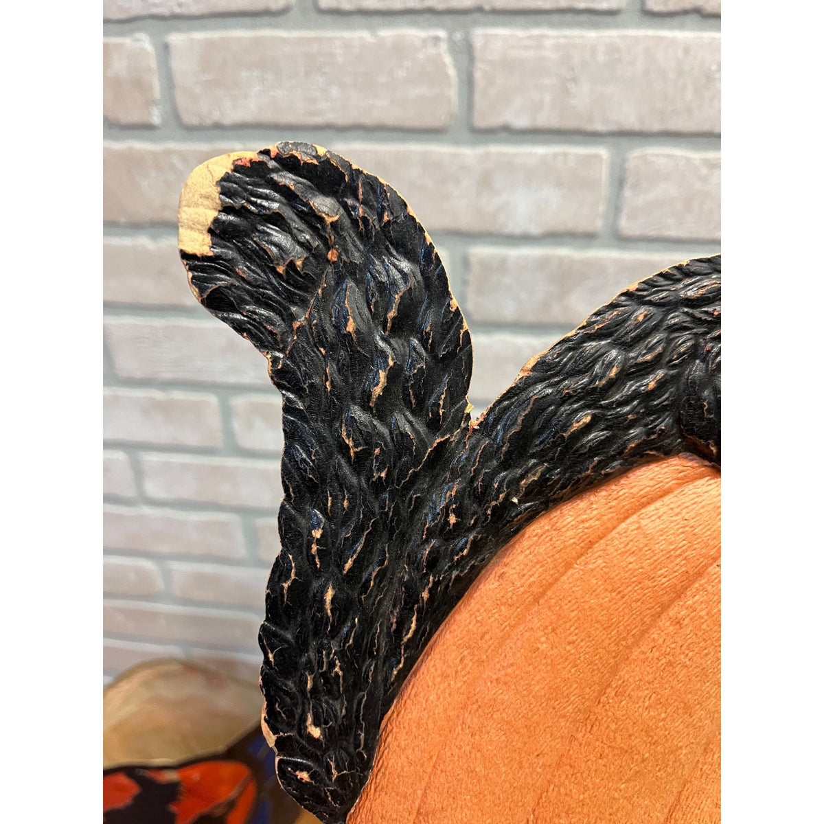Antique 1920s German Halloween Diecut Black Cat & JOL Large Wall Decor 14"