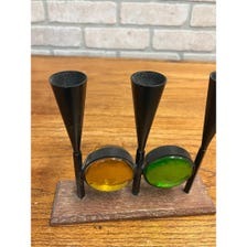 Vintage MCM 1960s Bo Svensk Swedish Art Glass Candle Holder Candelabra