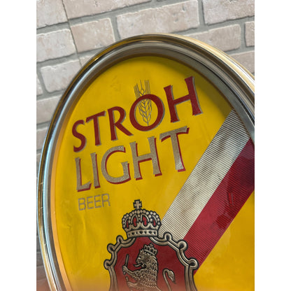 Vintage 1980s Stroh's Light Beer On Tap Plastic Hanging Bar Pub Sign