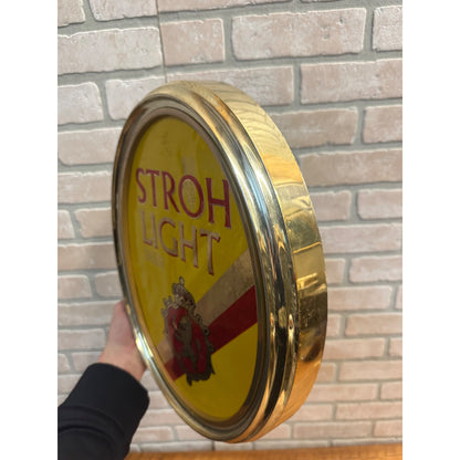 Vintage 1980s Stroh's Light Beer On Tap Plastic Hanging Bar Pub Sign