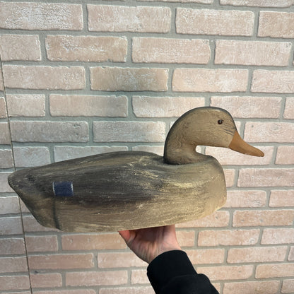 Vintage Pair Herters Mallards Drakes Hen Oversized Duck Decoys Set Fine Balsa