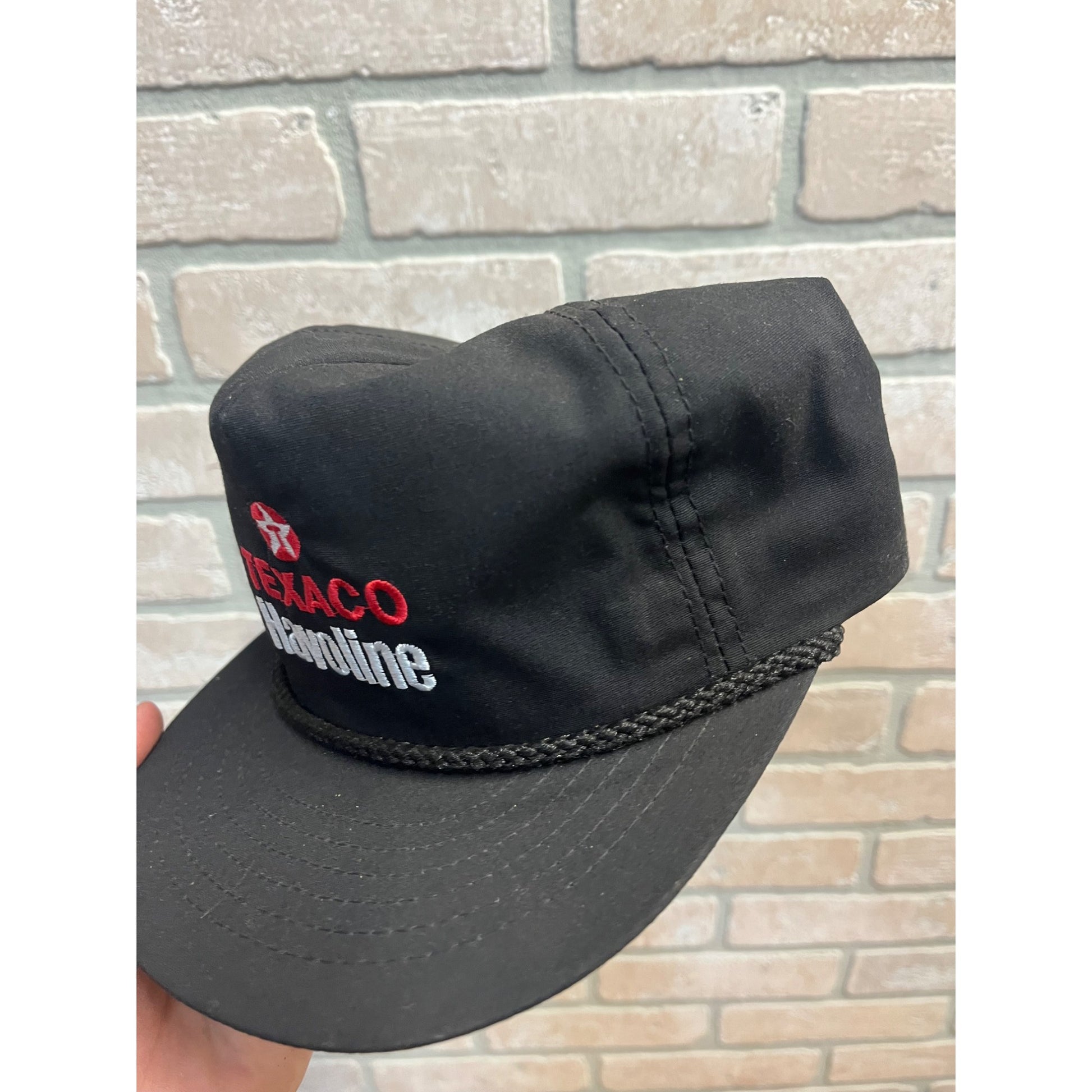 Vintage Texaco Havoline Oil Advertising Hat Snapback Retro Trucker Cord