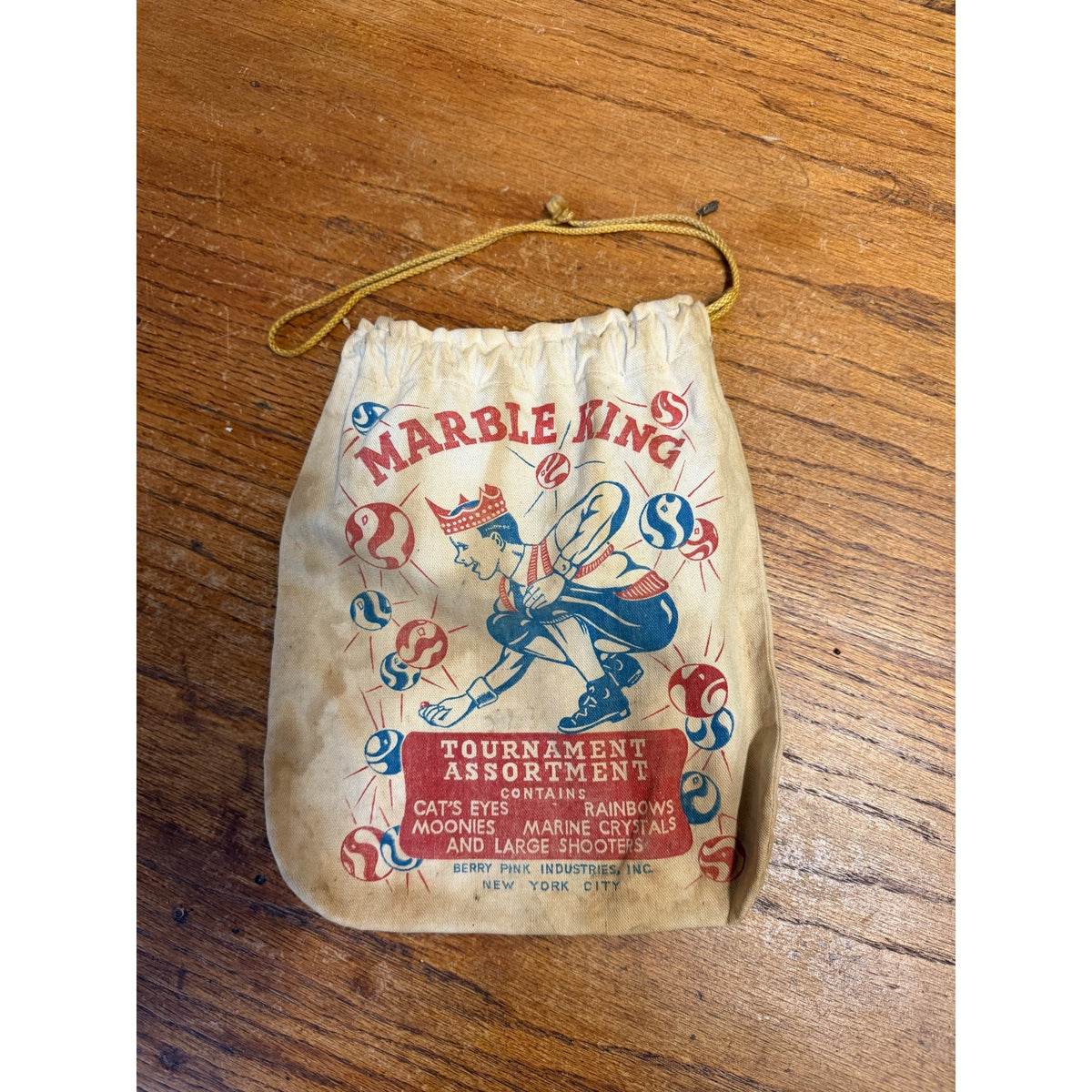 Vintage Canvas Marble King Bag Berry Pink Industries Nyc Marble King Tournament