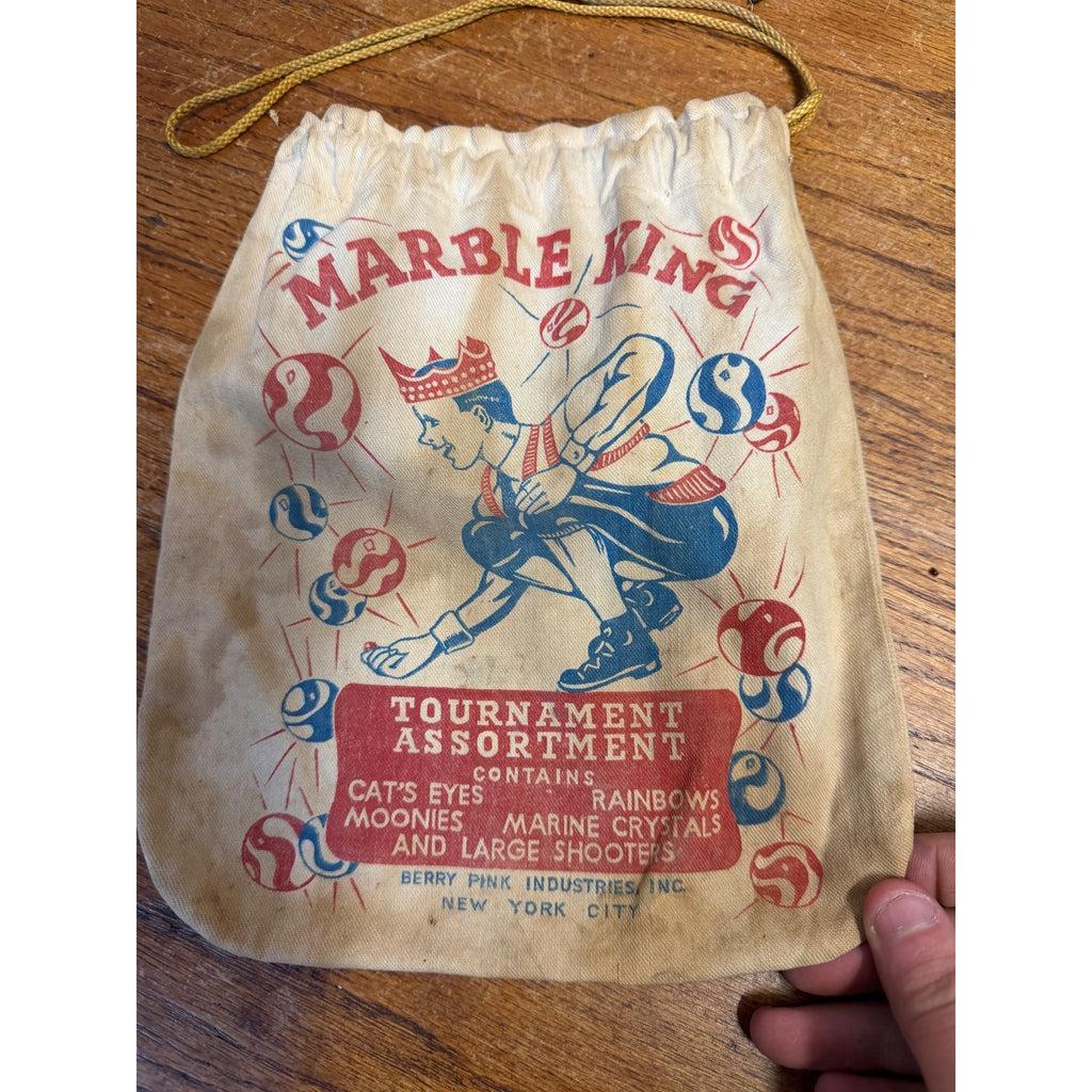 Vintage Canvas Marble King Bag Berry Pink Industries Nyc Marble King Tournament