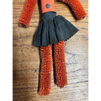 Vintage Halloween 11" Hanging Crepe Paper Doll Party Favor C.A. Reed Celluloid