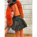 Vintage Halloween 11" Hanging Crepe Paper Doll Party Favor C.A. Reed Celluloid