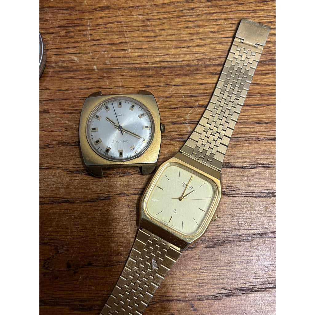 Vintage Pocket Watches Estate Lot Wrist Watches Ingersoll Westclox Ever Swiss