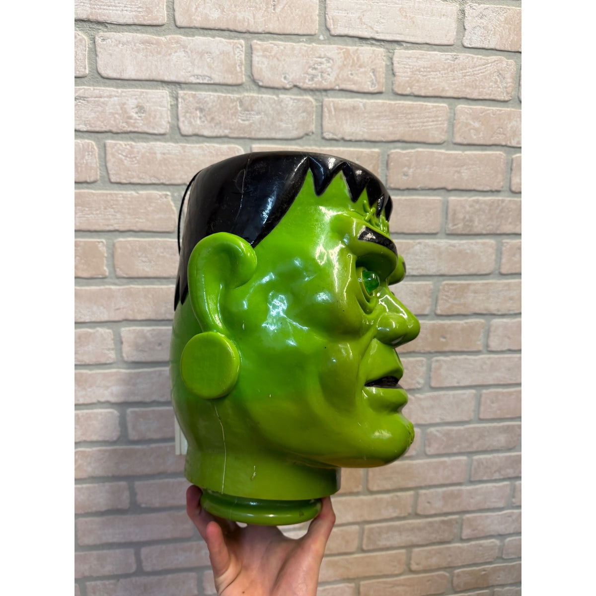 Vintage Frankenstein Monster Fun World Blow Mold Light Up Eyes RARE - As-Is