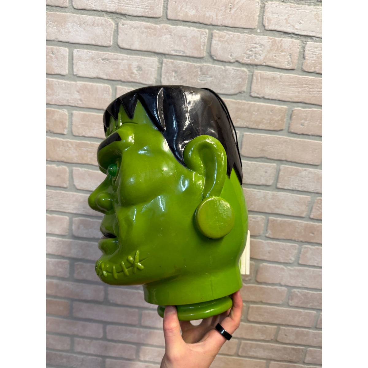 Vintage Frankenstein Monster Fun World Blow Mold Light Up Eyes RARE - As-Is