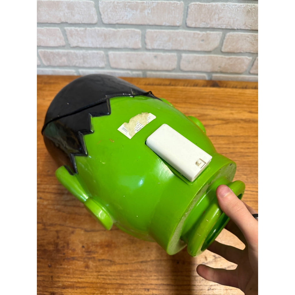 Vintage Frankenstein Monster Fun World Blow Mold Light Up Eyes RARE - As-Is