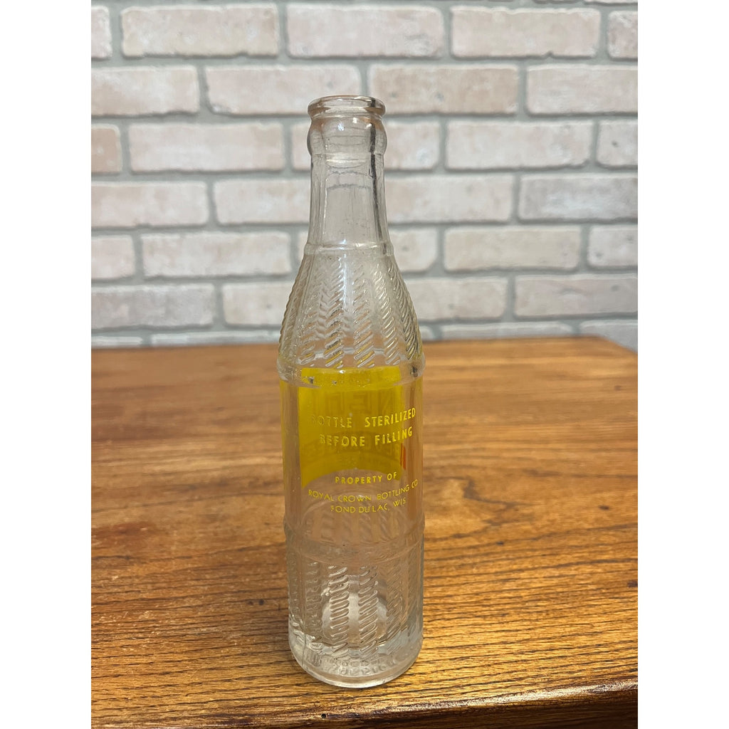 Vintage Nehi Beverages 7oz Soda Pop ACL Glass Bottle Fond du Lac Wis Wisconsin