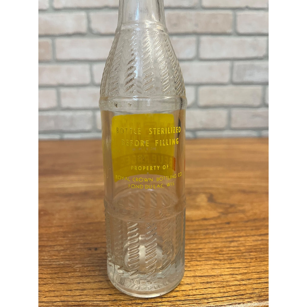 Vintage Nehi Beverages 7oz Soda Pop ACL Glass Bottle Fond du Lac Wis Wisconsin