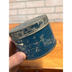 Antique Primitive Pacific Hand Soap 1890s Embossed Lid Blue Paint Original Farmhouse