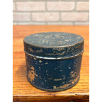 Antique Primitive Pacific Hand Soap 1890s Embossed Lid Blue Paint Original Farmhouse