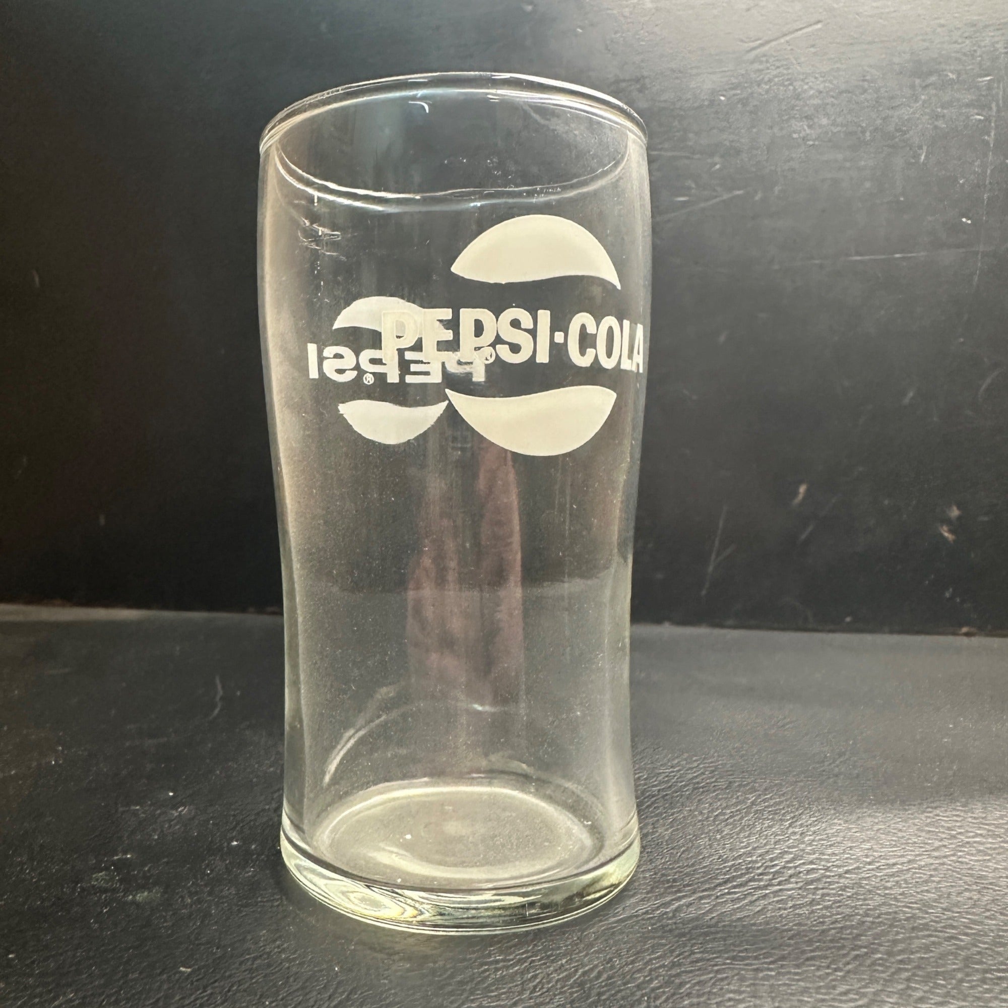 Vintage Pepsi Cola ACL  Fountain Glass Advertising 4-1/2" Tall