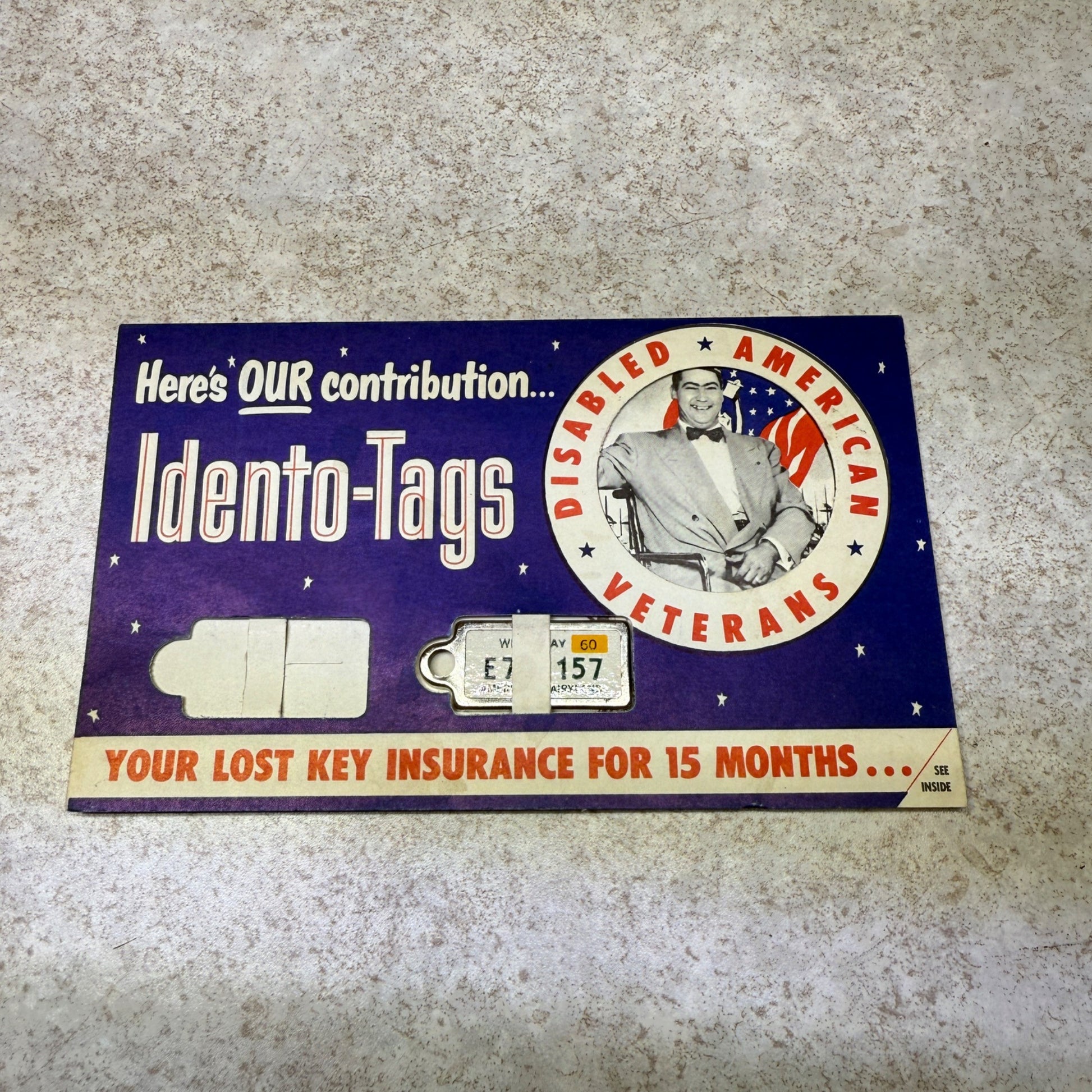 Vtg Disabled American Veterans Idento-Tags in Original Pamphlet Wisconsin 1960