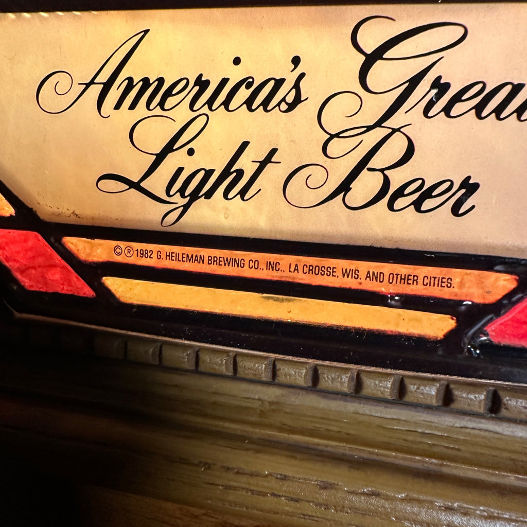 Vintage 1980 Blatz Beer Bubbling Motion Lighted Bar Advertising Sign