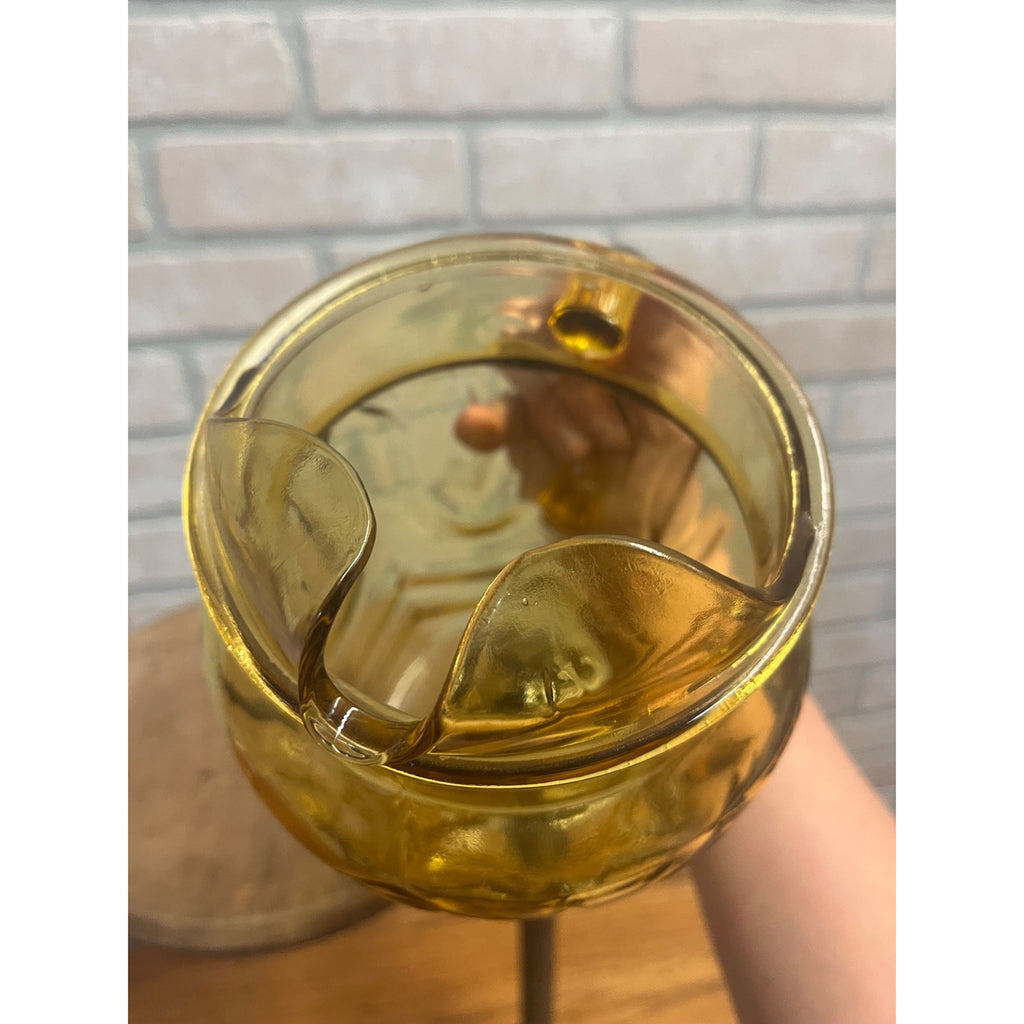 Vintage Anchor Hocking Amber Glass Pitcher - Colonial Tulip Pattern