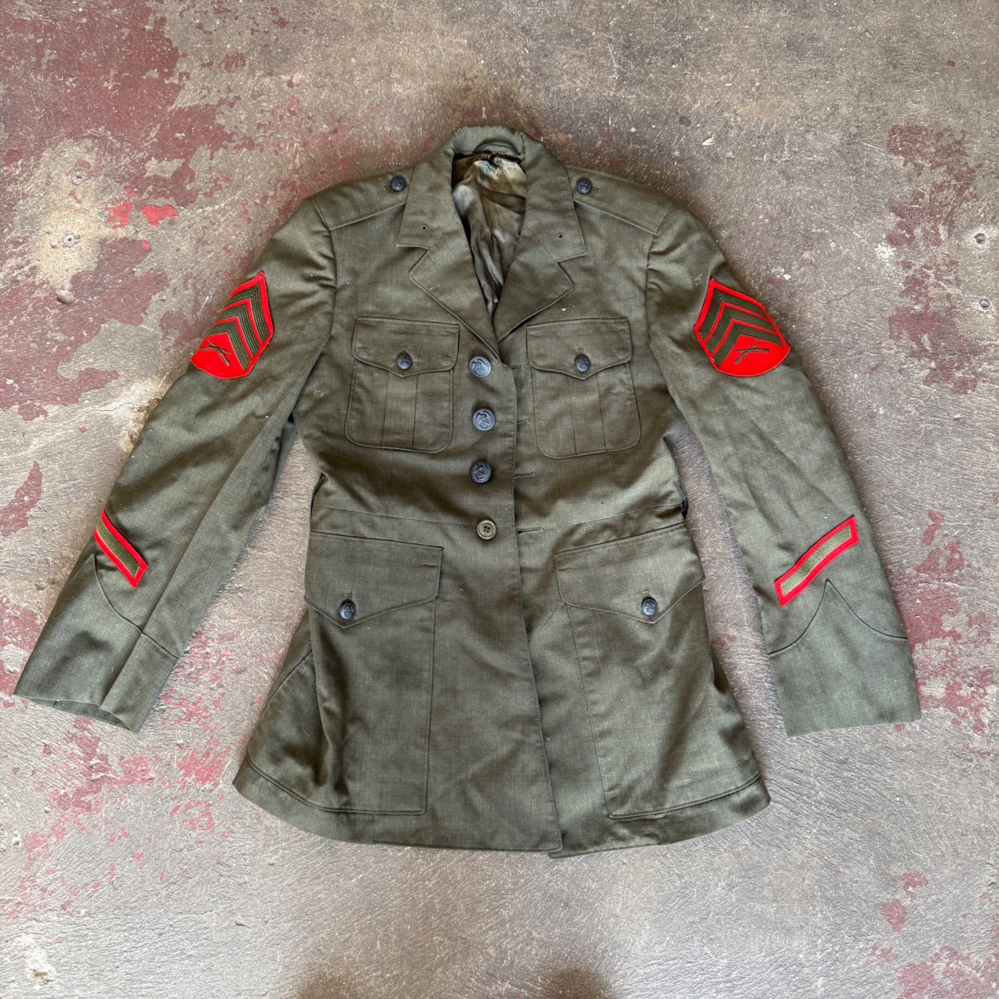 Vintage Military USMC Vietnam War Uniform Dress Jacket
