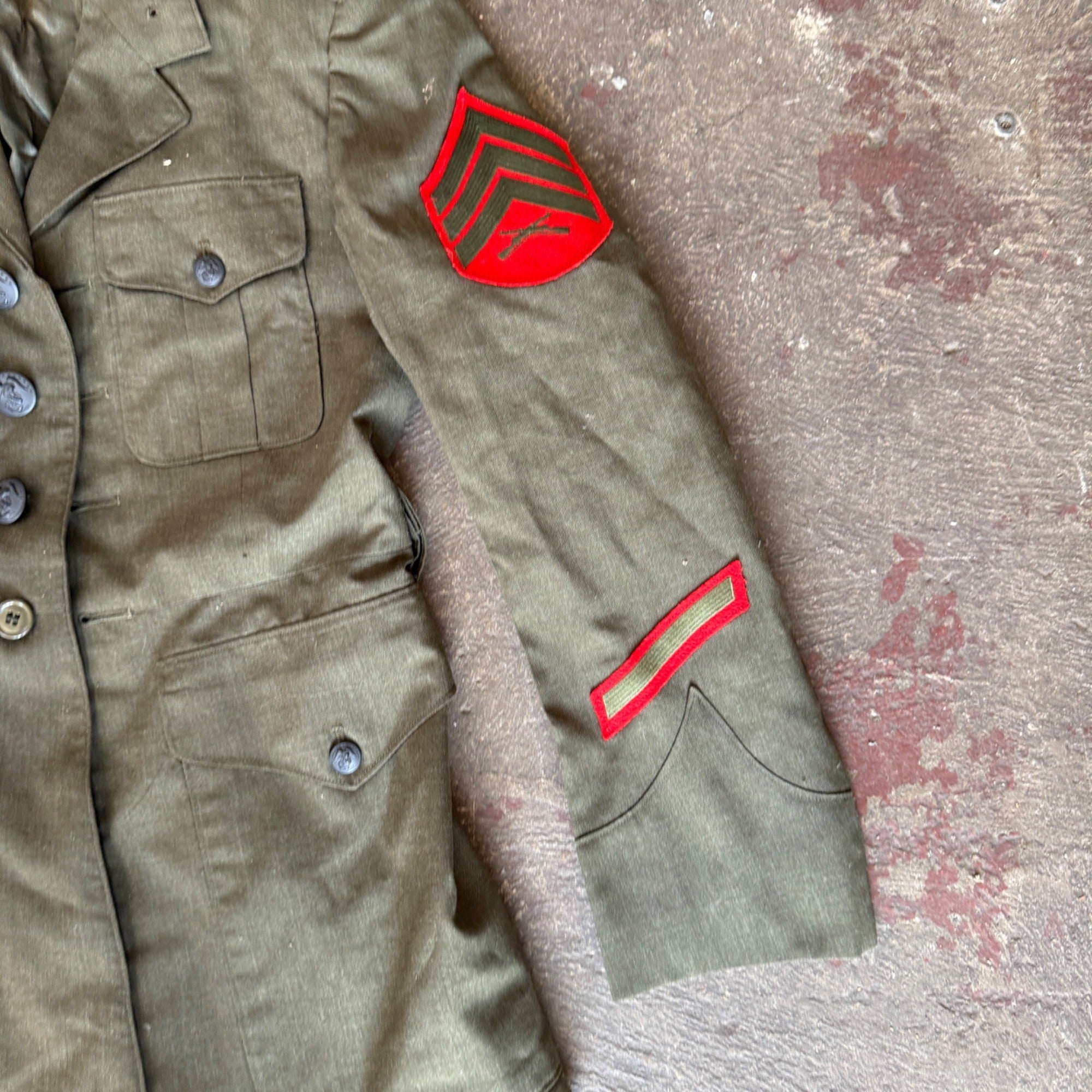 Vintage Military USMC Vietnam War Uniform Dress Jacket