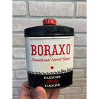 Vintage Boraxo Powered Hand Soap 20 Mule Team Advertising Empty Tin Can