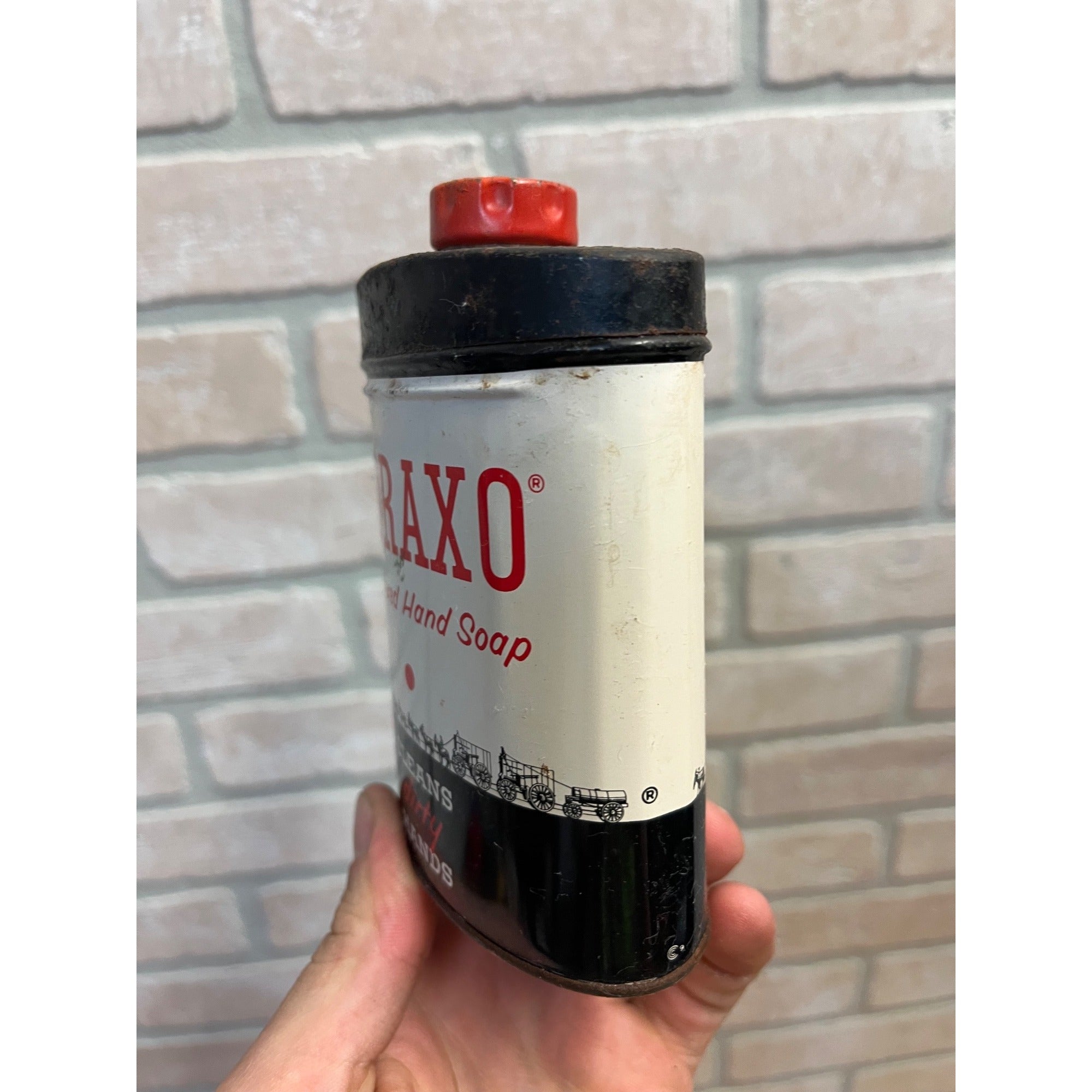 Vintage Boraxo Powered Hand Soap 20 Mule Team Advertising Empty Tin Can