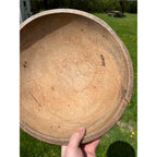 Antique Primitive 19th c. Wooden Dough Bowl Trencher Folk Art AAFA Farmhouse