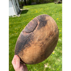 Antique Primitive 19th c. Wooden Dough Bowl Trencher Folk Art AAFA Farmhouse