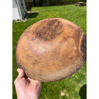 Antique Primitive 19th c. Wooden Dough Bowl Trencher Folk Art AAFA Farmhouse