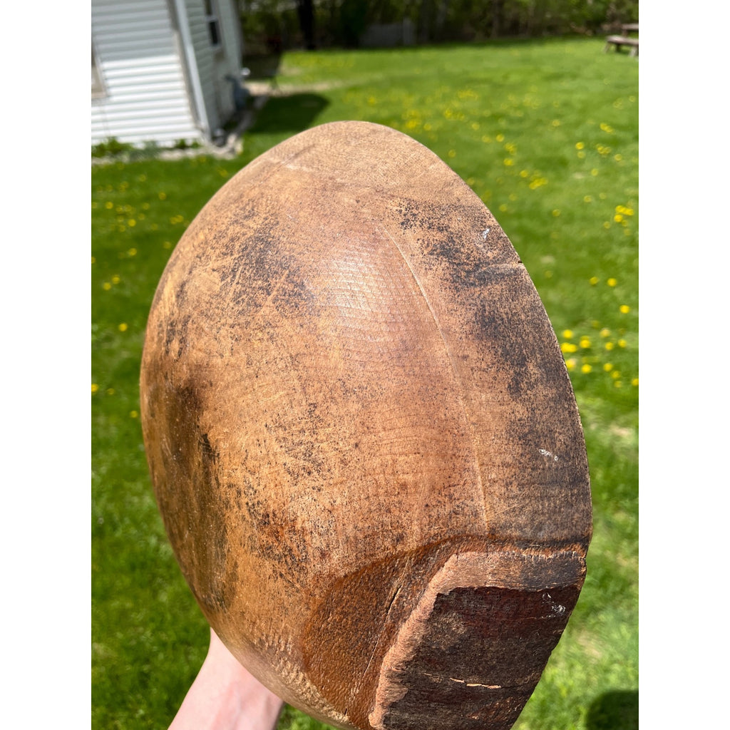 Antique Primitive 19th c. Wooden Dough Bowl Trencher Folk Art AAFA Farmhouse