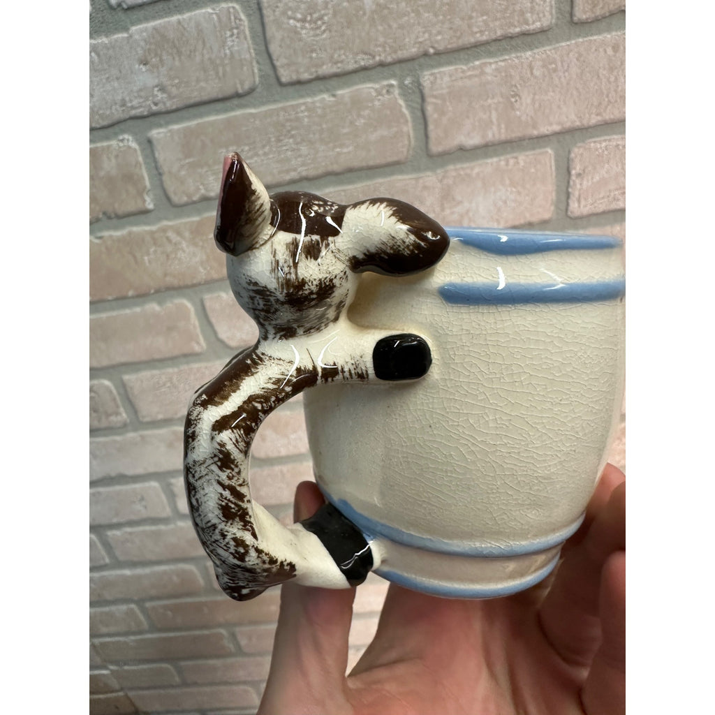 1950's Ceramic Child's Mug "Always Drink Milk" Anthropomorphic Deer Mug Cup
