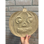 Antique 1920s German Halloween Diecut Jack o' Lantern JOL Pumpkin 10.5"