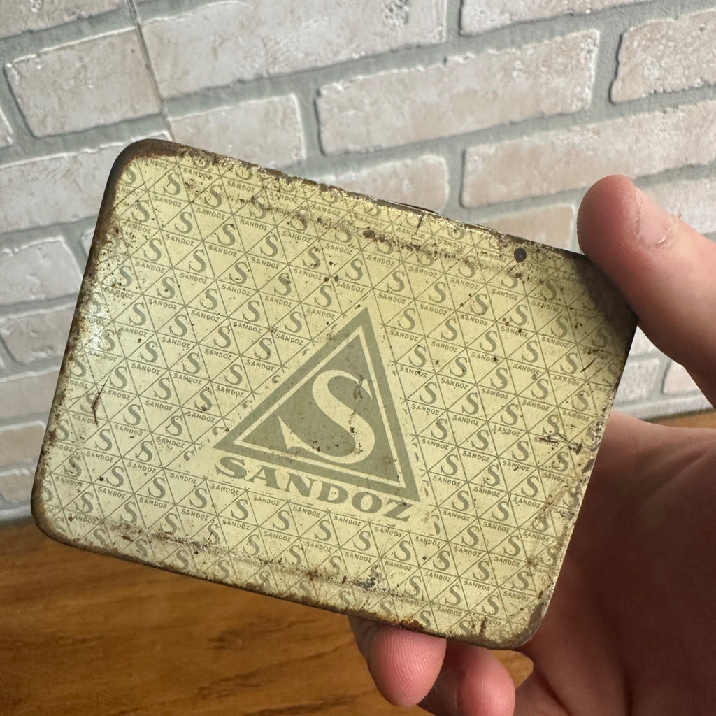 Vintage 1930s  Sandoz Calcium / Calcium Gluconate Tin LSD Calglucon