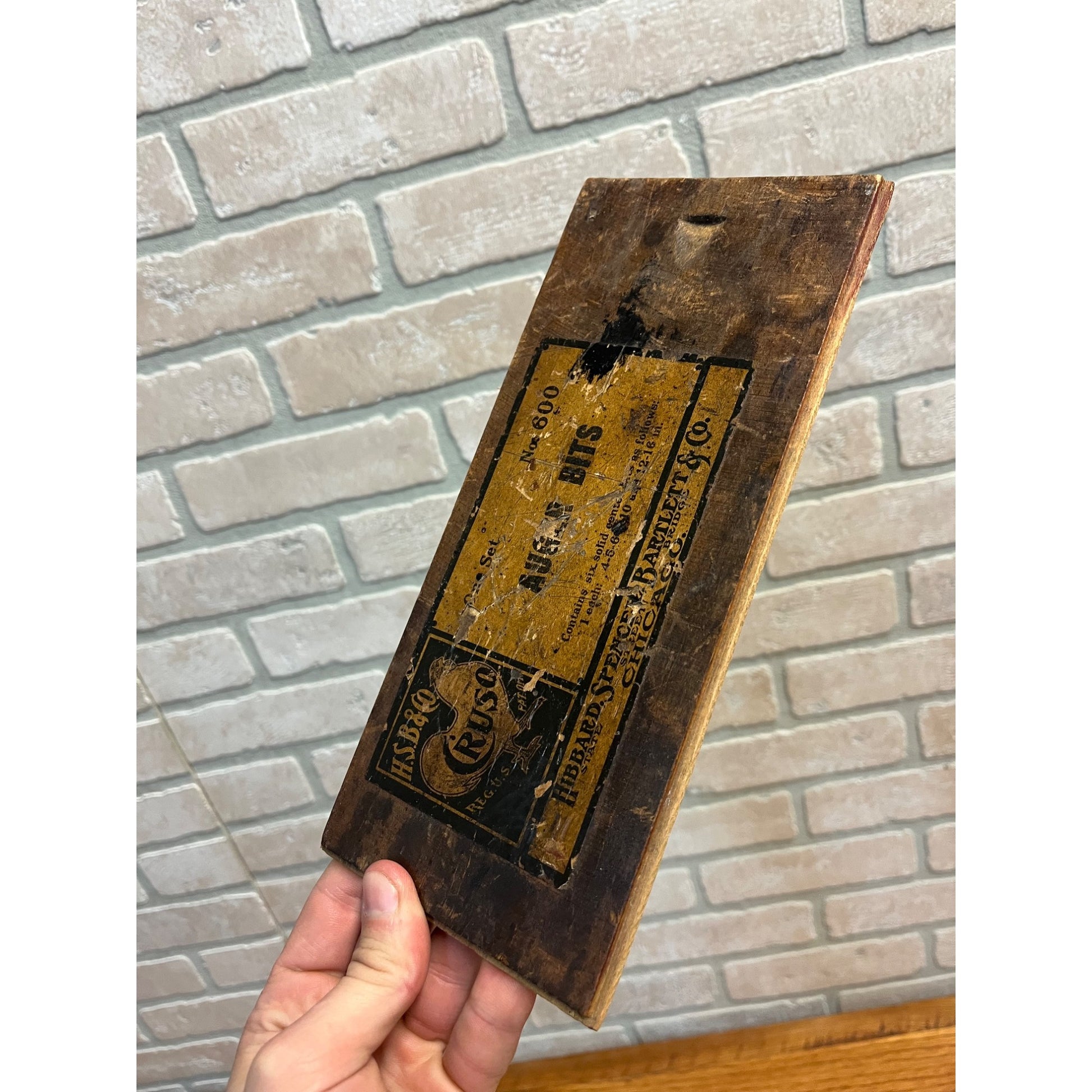 Vintage 190s Cruso HSB Co. Hand Brace Auger Bits w/ Wooden Box  Hibbard Spencer