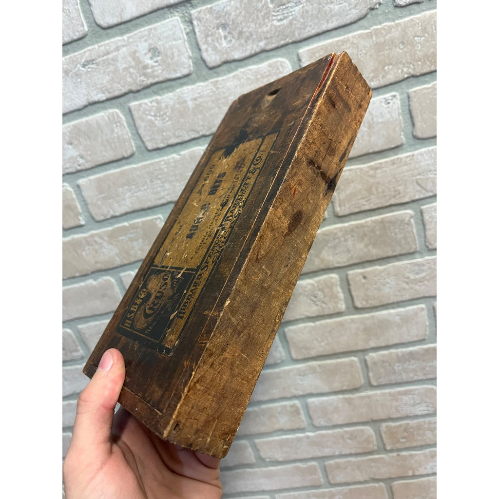 Vintage 190s Cruso HSB Co. Hand Brace Auger Bits w/ Wooden Box  Hibbard Spencer