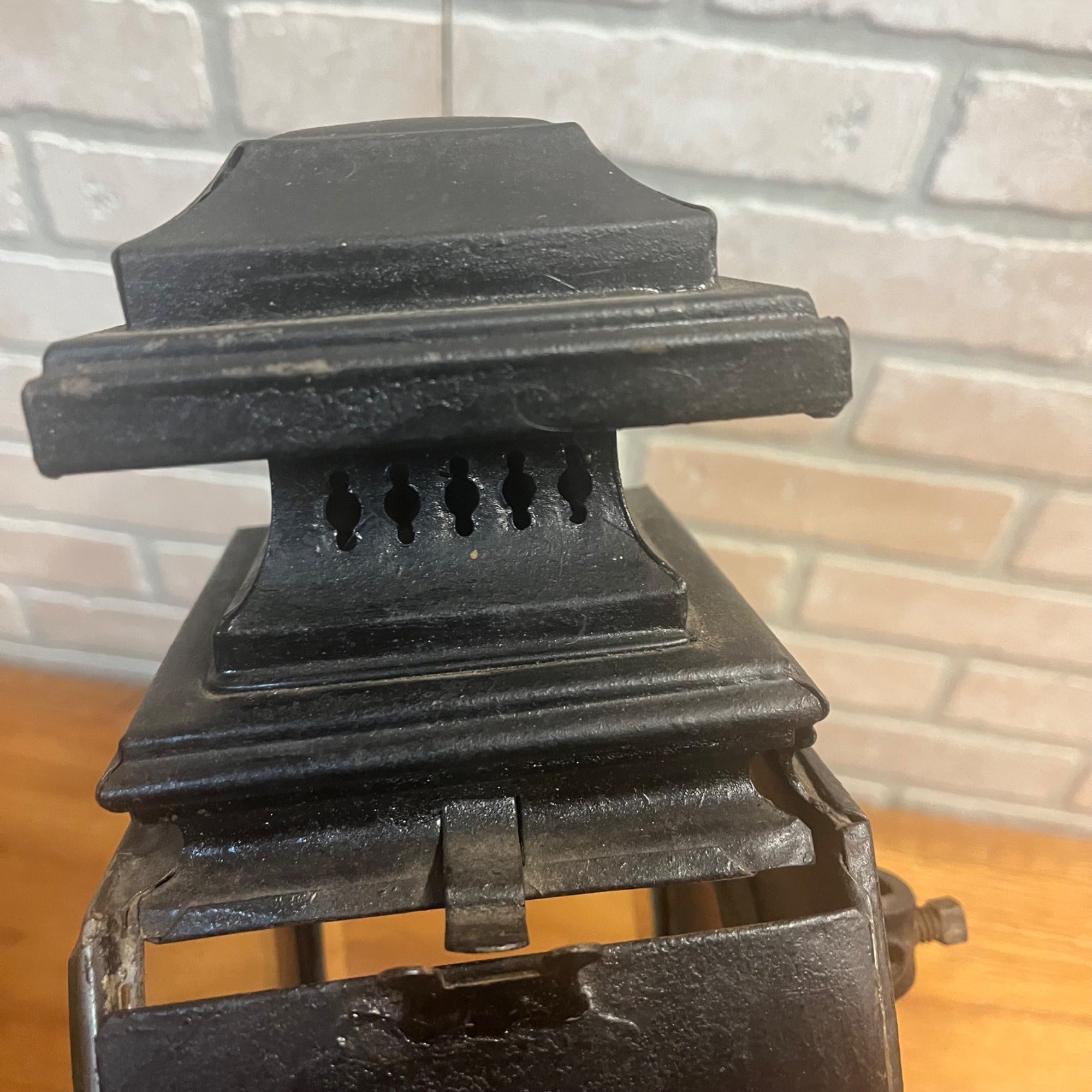 Antique 1800s Carriage Buggy Coach Auto Driving Lamp Beveled Glass Complete