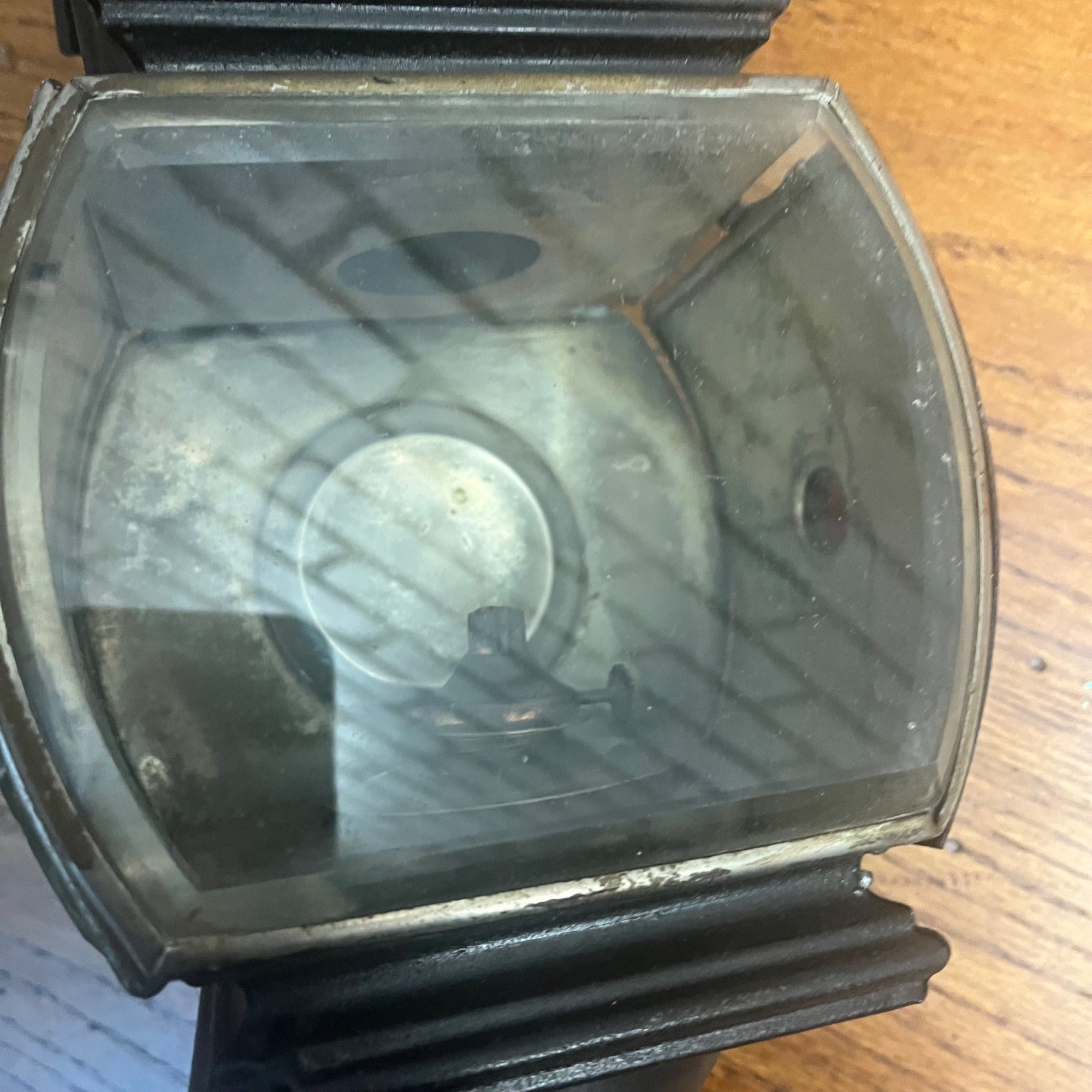 Antique 1800s Carriage Buggy Coach Auto Driving Lamp Beveled Glass Complete