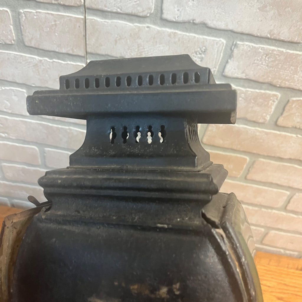 Antique 1800s Carriage Buggy Coach Auto Driving Lamp Beveled Glass Complete