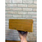 Vintage Oak Recipe Card Catalog Holder Box Kitchen Blonde Oak Wooden