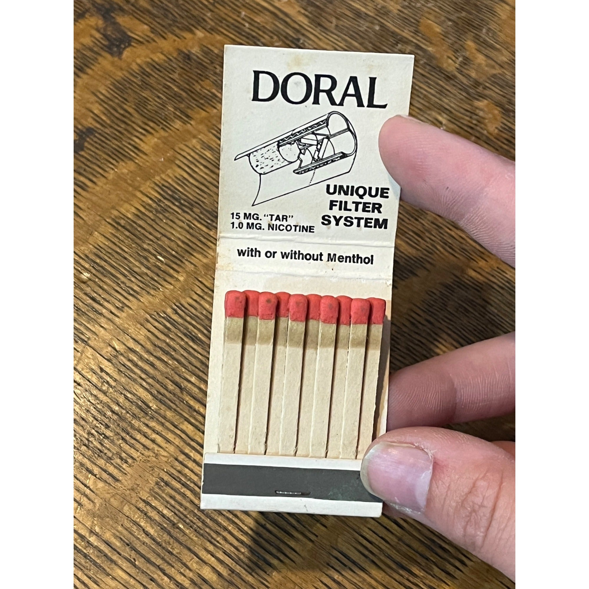 Vintage Matchbook Advertising Doral Filter Cigarettes “Taste Me” FULL