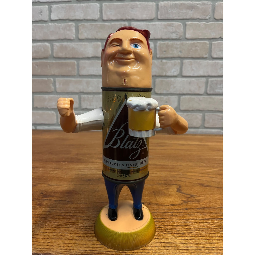 Vintage Blatz Beer Can Man Figure w/ Tie  - No Flag