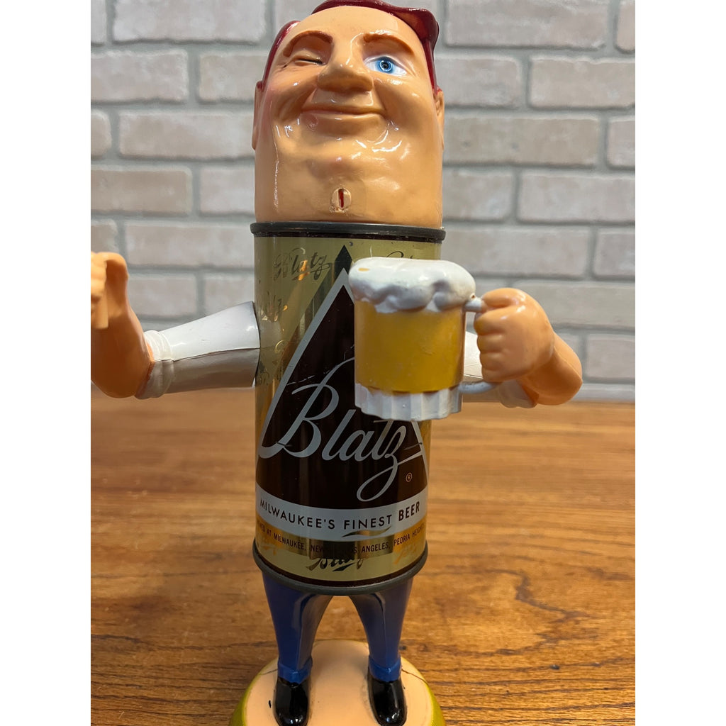 Vintage Blatz Beer Can Man Figure w/ Tie  - No Flag