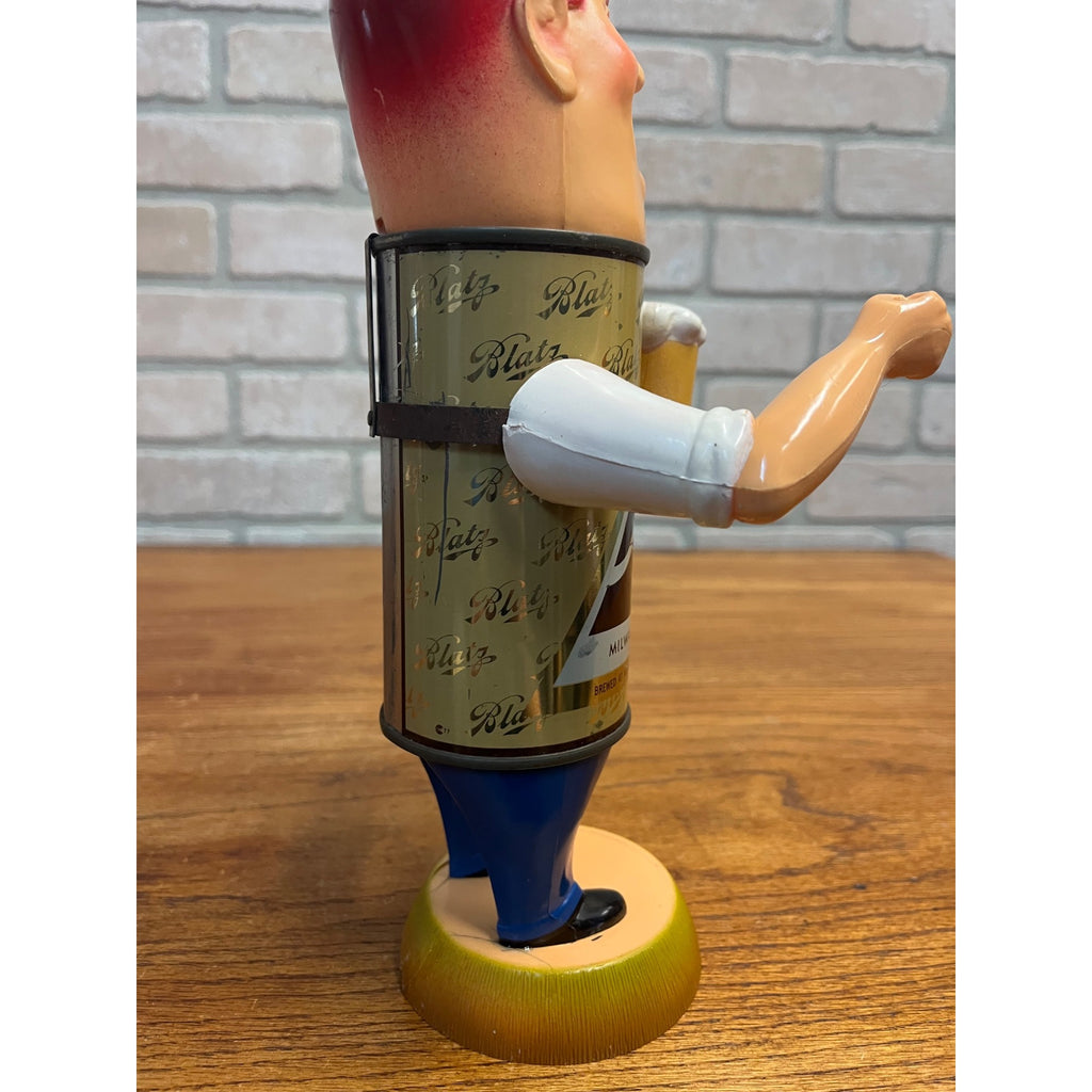 Vintage Blatz Beer Can Man Figure w/ Tie  - No Flag