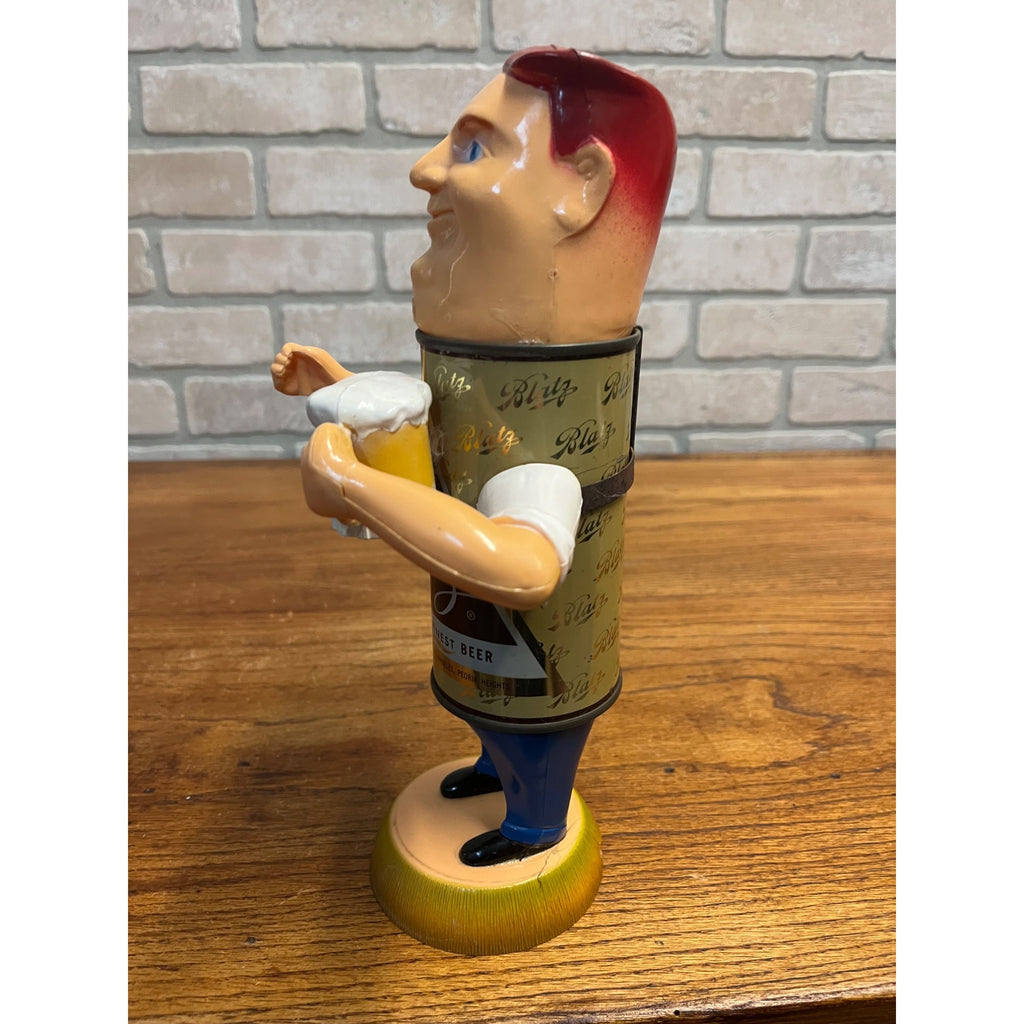 Vintage Blatz Beer Can Man Figure w/ Tie  - No Flag
