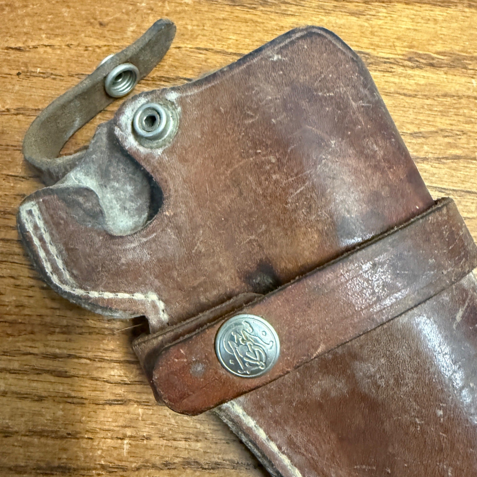 Vintage Smith & Wesson Branded Leather Blazer Holster 10.5" - 21 02