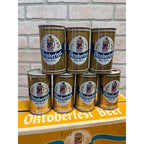 Vintage 1970s Oktoberfest Molson's Beer Push Button Beer Cans (7) + Original Box
