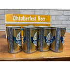 Vintage 1970s Oktoberfest Molson's Beer Push Button Beer Cans (7) + Original Box